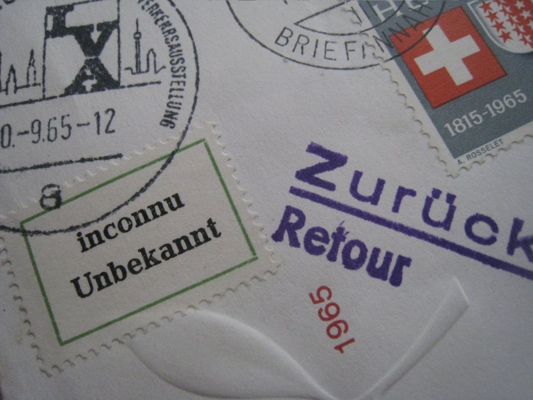 Tutti i francobolli: Bern nach München 1965 – Usato da Aarwangen venduto da Pinsel7890 2