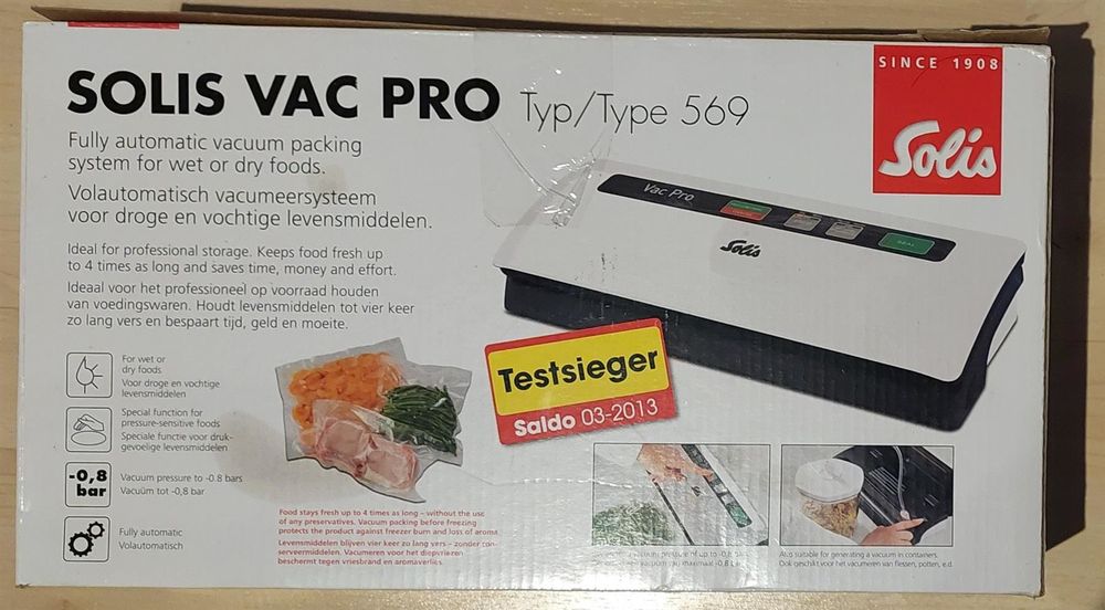 Vakuumiergerät - Solis Vac Pro Typ 569 | Kaufen auf Ricardo