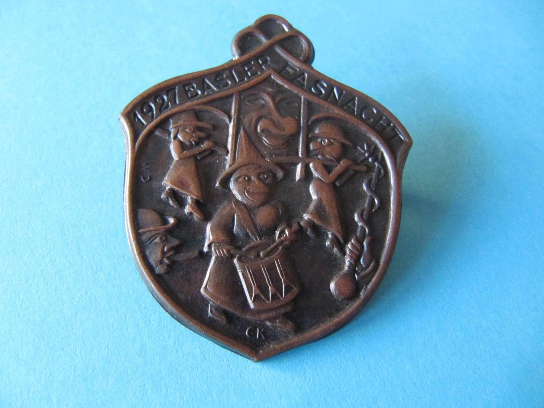Basler Placchette & Badge: Basler Kupfer Blaggedde 1927 – Usato da Basel venduto da Ruben2210