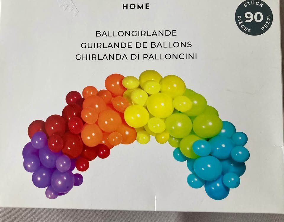 Migros Tutte le decorazioni: Ballongrilande neu – Nuovo e nell'imballaggio originale da Rudolfstetten venduto da Stellina1975