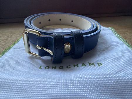 Gürtel Longchamp blau Leder hochwertig Damen Ledergürte