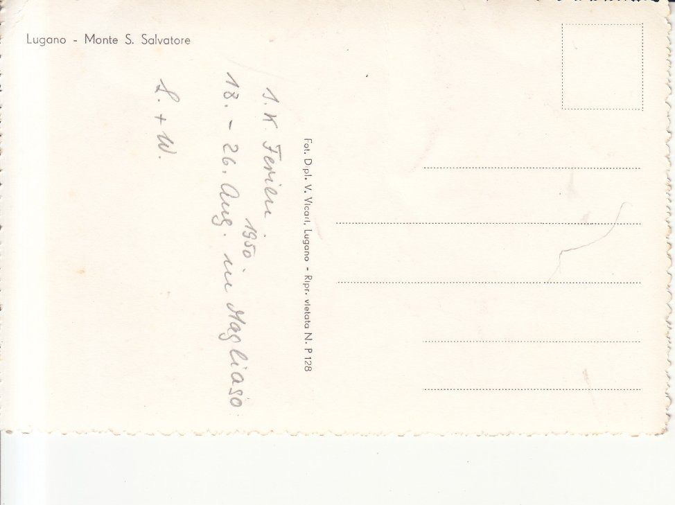 Cartoline postali: San Salvatore 1950 – Usato da Bürglen TG venduto da StampGraf 1