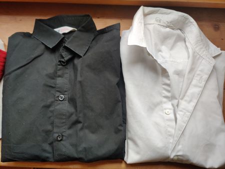 H&M Hemden Set, Grösse 146-152 , Schwarz und Weiss, Top!