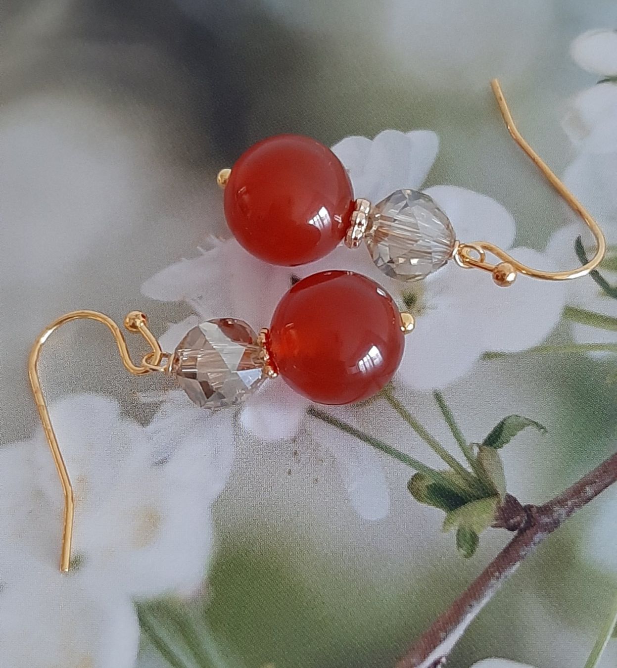 Orecchini pendenti & Orecchini a lobo: Ohrschmuck aus Karneol ! – Nuovo e nell'imballaggio originale da Allschwil venduto da Weyli18 1