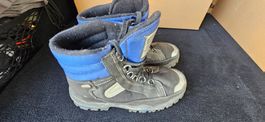Winterstiefel schwarz blau gefüttert guter Zustand Gr 38