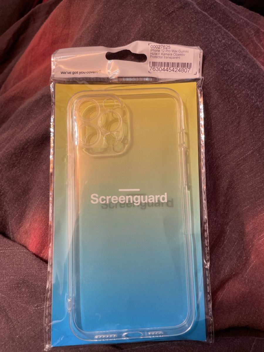 Cover & Protezioni schermo: Neue ScreenGuard iPhone 12 Pro Max Gummi Hülle, Klar! – Nuovo e nell'imballaggio originale da Camuns venduto da ray_5jmq