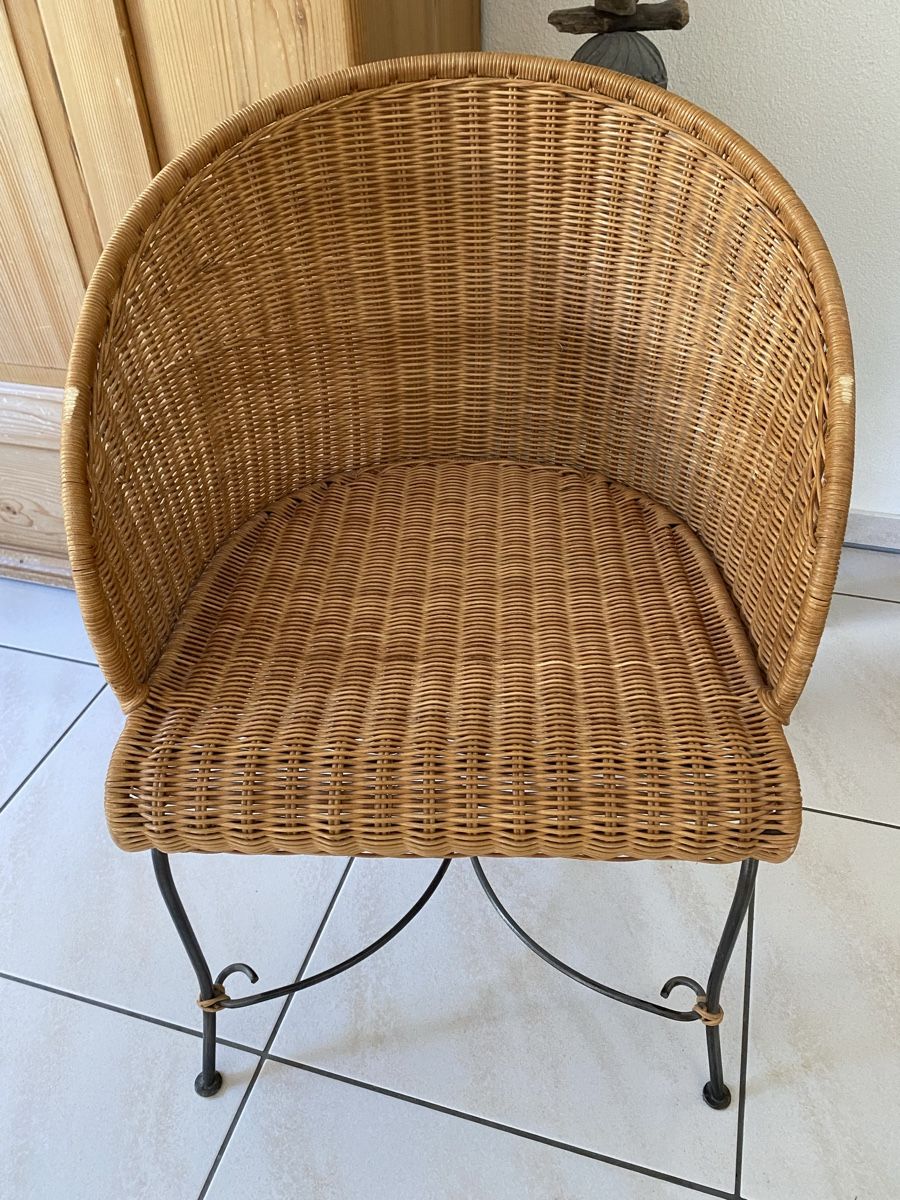 Stühle: Vintage Korbstuhl – Gebraucht aus Maur von  2
