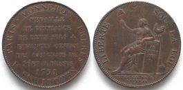 MONNERON 2 Sols 1791 MONNAIE DE CONFIANCE bronze SUP+!