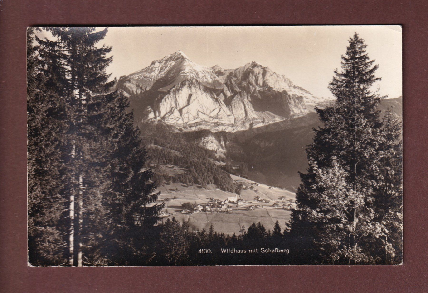 Cartoline postali: WILDHAUS mit Schafberg – Usato da Pully venduto da nicecards-shop
