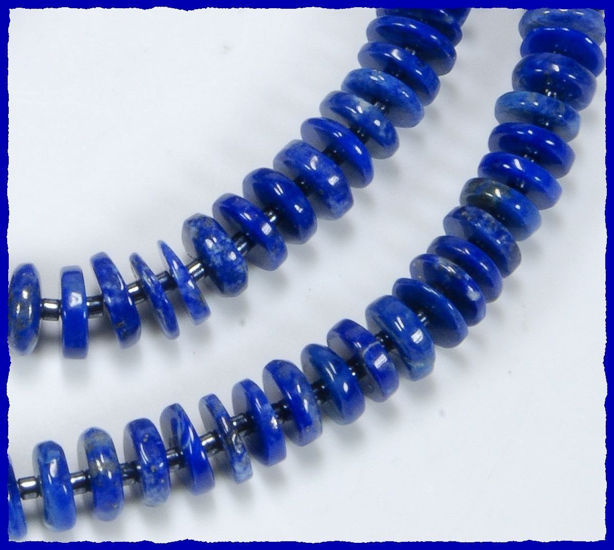 Catenine: ♛ Lapislazuli Scheiben Kette, ca. 48cm 925 Silber – Nuovo e nell'imballaggio originale da Oberglatt ZH venduto da Hot-Spot 2
