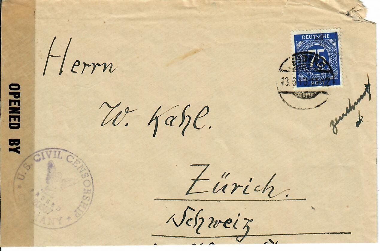 Alle Briefmarken: Zensur Deutschland – Gebraucht aus Hochdorf von Ziegel-16