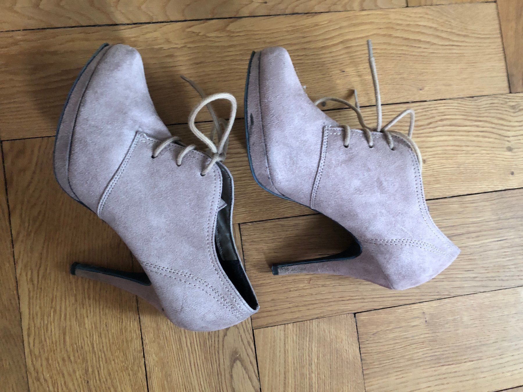 Graceland Damenschuhe: High Heels velvet, Beige, Gr. 39 – Gebraucht aus Basel von Blumi_13