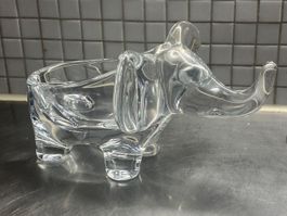 Elefant Glasfigur Vannes Kristallglas