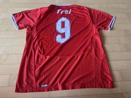 Schweiz Suisse Vintage Nati Trikot 2007/08 Alex Frei signed