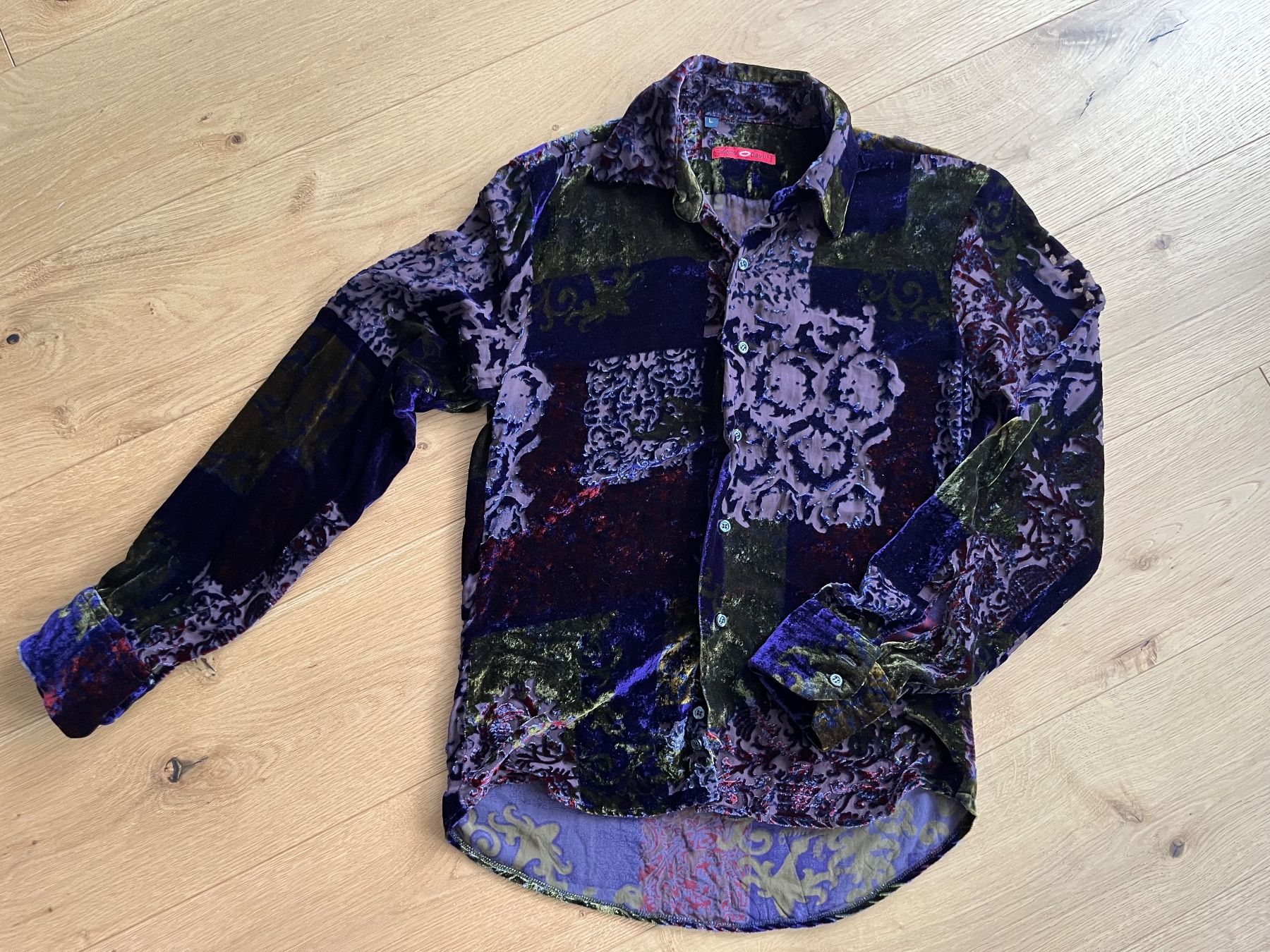 Camicette: Auffällige Angel Devil Bluse Samt Patchwork L Vintage Boho – Usato da Gümligen venduto da blackberrys