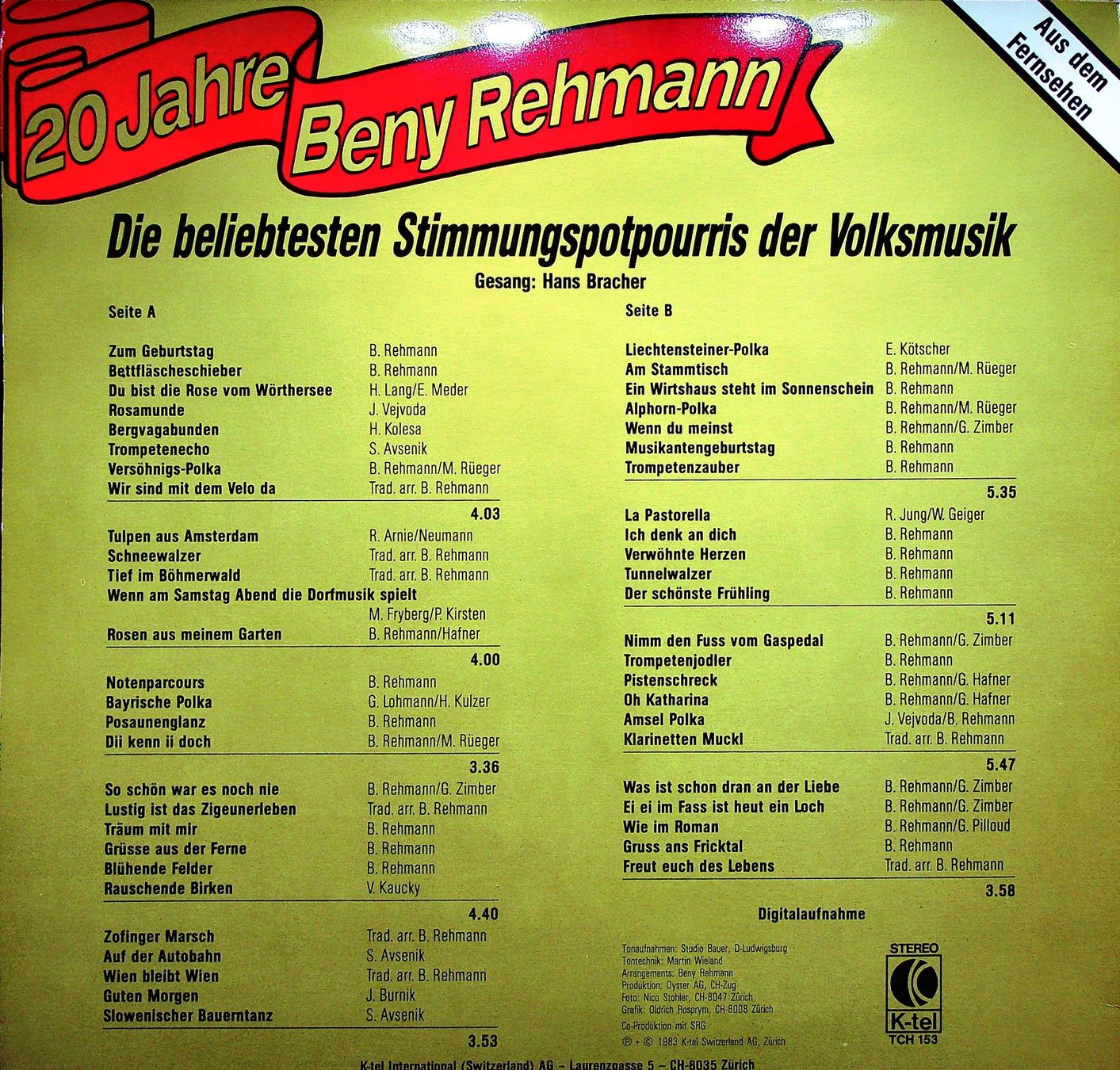 Dischi in vinile: 3 Stk. Langspielplatten Beny Rehmann – Usato da Hilterfingen venduto da Tomz 1