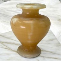 Vase bougeoir ancien en albâtre. Italie années 60/70