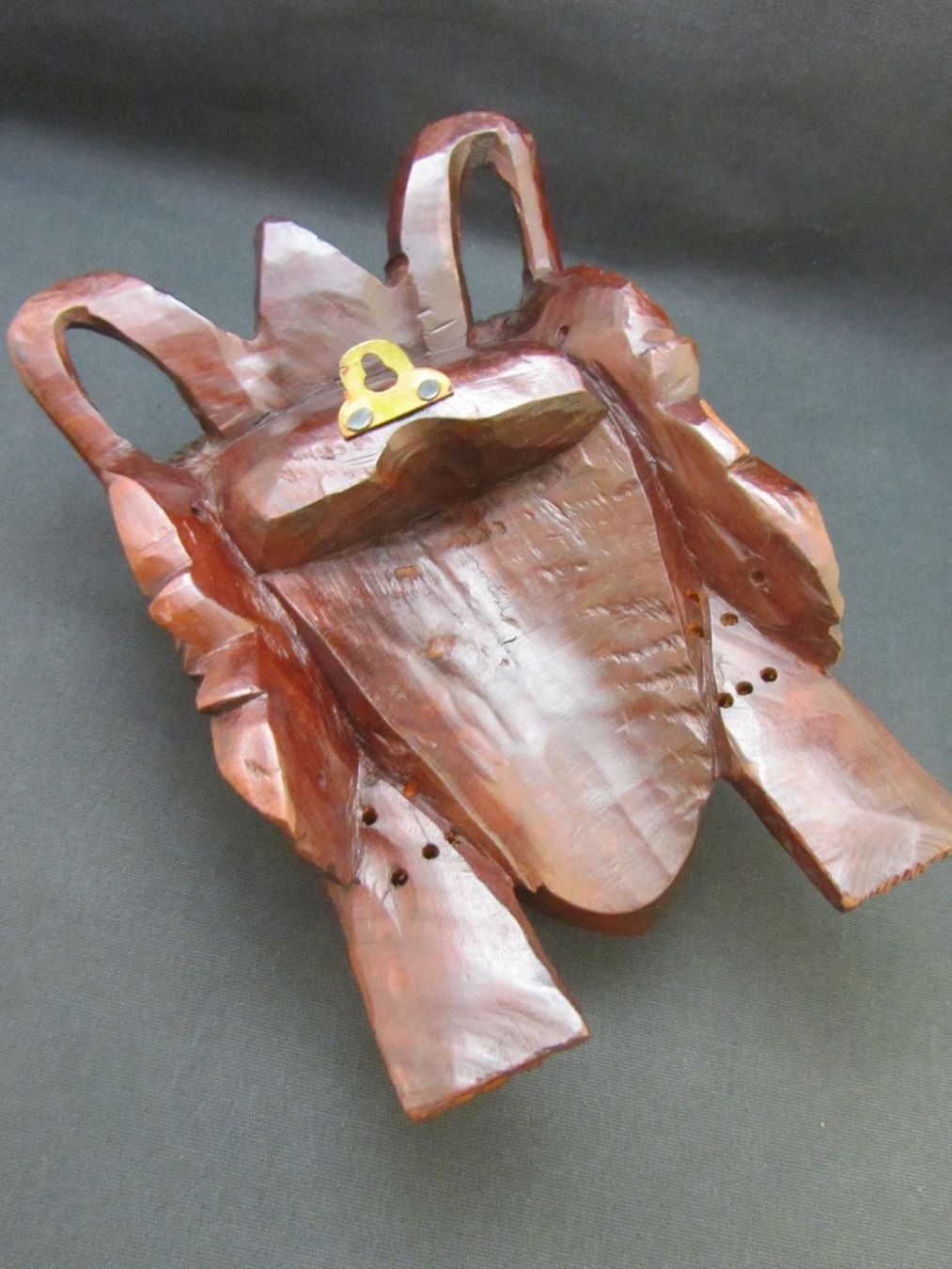 Statuette: Geschnitzte Holz-Maske Asien – Usato da Basel venduto da spinne02 6