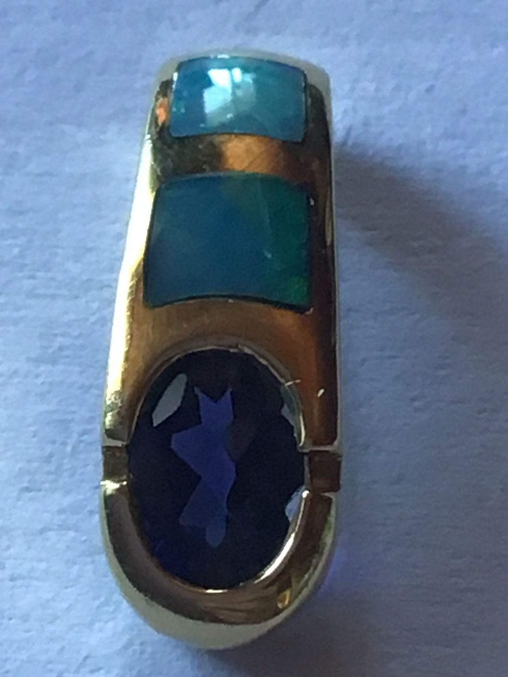 Anhänger: Herrlicher massiver Opal Iolith Anhänger – Gebraucht aus St. Gallen von Goldlilly 1
