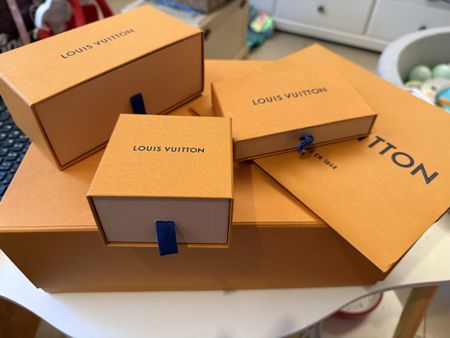 Set of Louis Vuitton boxes plus paper bag