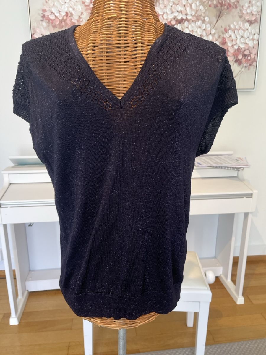 Morgan Pullover & Sweatshirts: Stricktop Morgan, dunkelblau mit Glitzer – Gebraucht aus Solothurn von Bobesch08