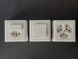Hager kallysto Steckdosen/Schalter Sortiment, 3 Stk.
