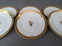 6er Set Royal Copenhagen Speiseteller, guter Zustand