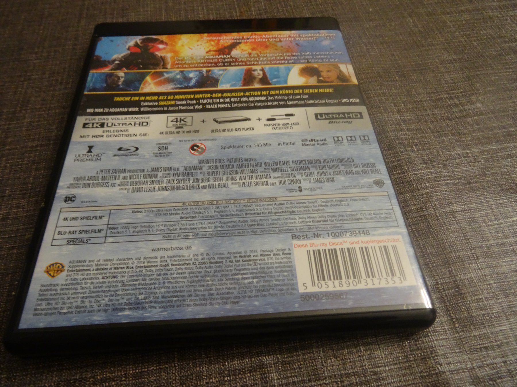 Tous les DVDs: Aquaman 4K Ultra HD Blu-Ray – D'occasion à Olten par Disc-Verkauf 2