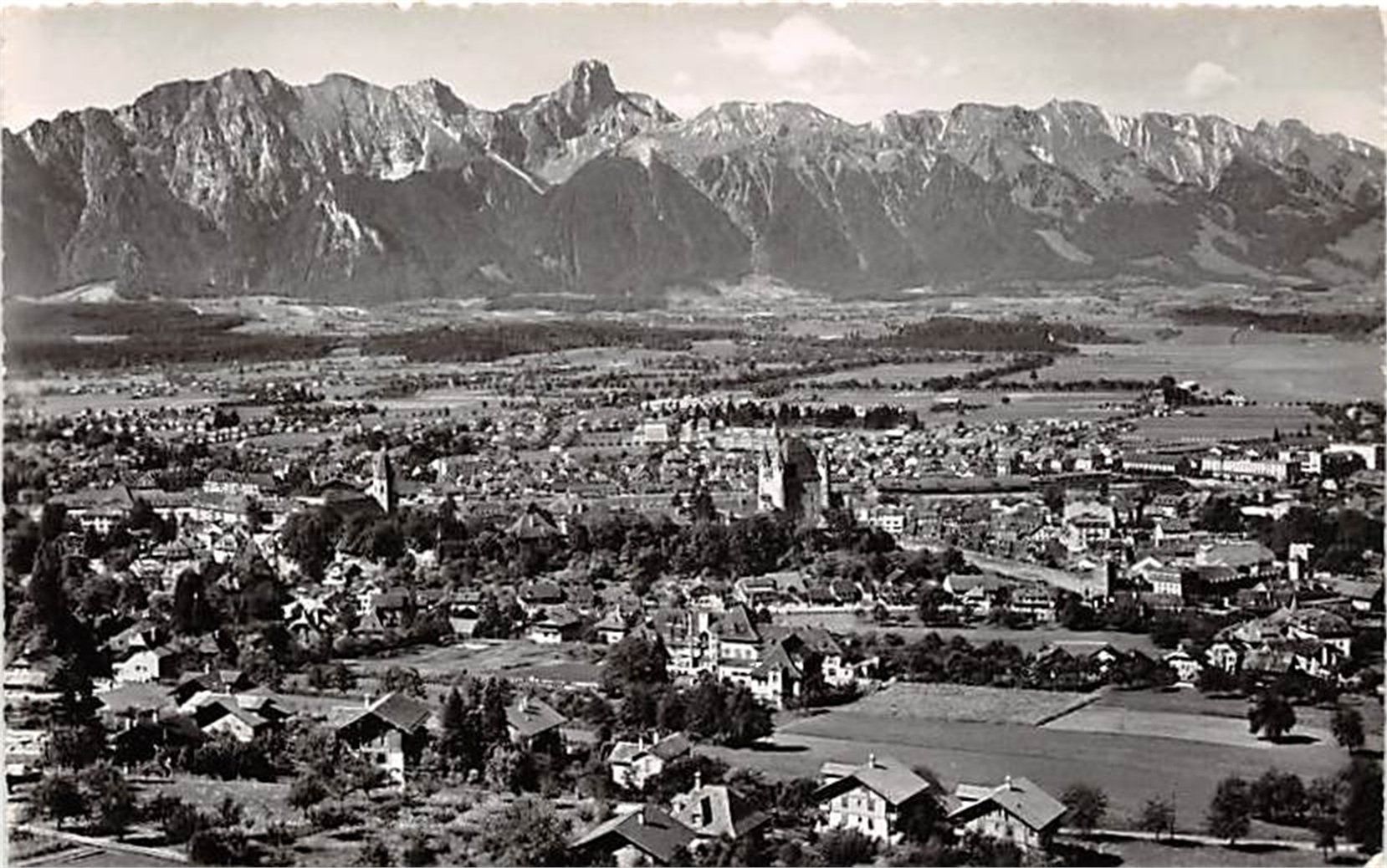 Ansichtskarten: Thun, mit Stockhornkette – Gebraucht aus Ottikon b.Kemptth. von Neptun1974