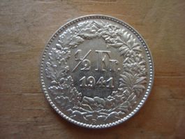 (N4) 1/2 Franken 1941 UNZ-