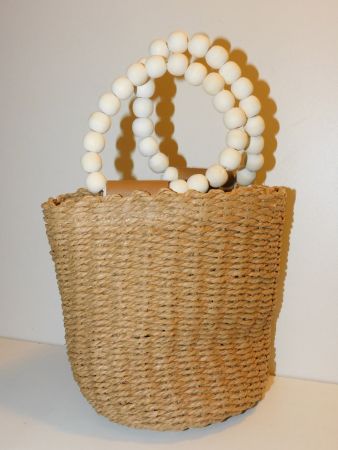 Tasche Handtasche Bast/ Holz Tasche