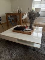 Wohnzimmertisch weiss mit Schublade und Fach guter Zustand
