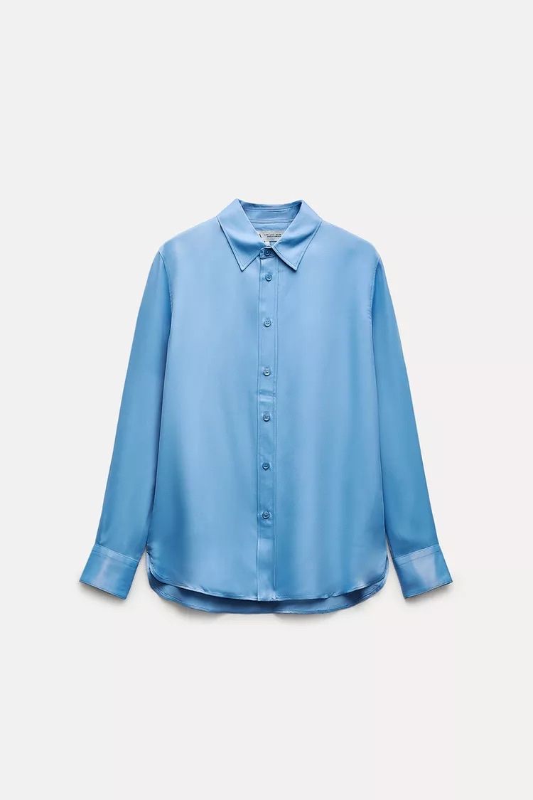 Zara Chemisiers: New Zara Satin Shirt – Neuf avec emballage d'origine à Roche VD par closetcleanse