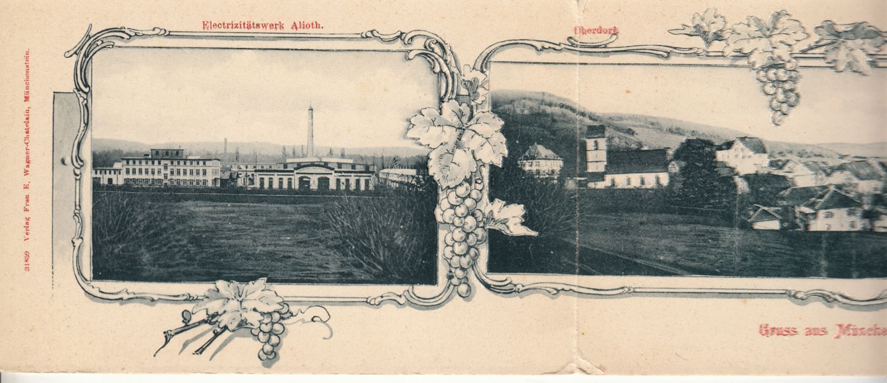 Cartoline postali: MÜNCHENSTEIN, TRIPEL-KARTE – Usato da Grüningen venduto da Kartensammler 2
