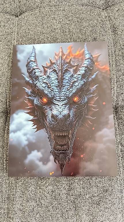 Posters & Illustrations: Drache 2.5D auf Holz – D'occasion à Aarburg par Shinichi88