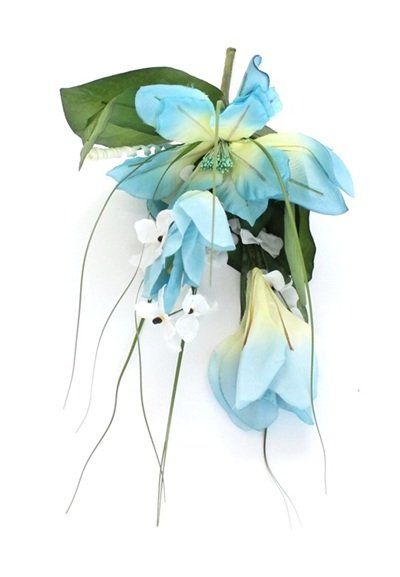 Tutte le decorazioni: Deko Blumenstrauss, künstlich, hellblau/weiss – Nuovo (secondo la descrizione) da Schlatt TG venduto da kreativ-atelier 1