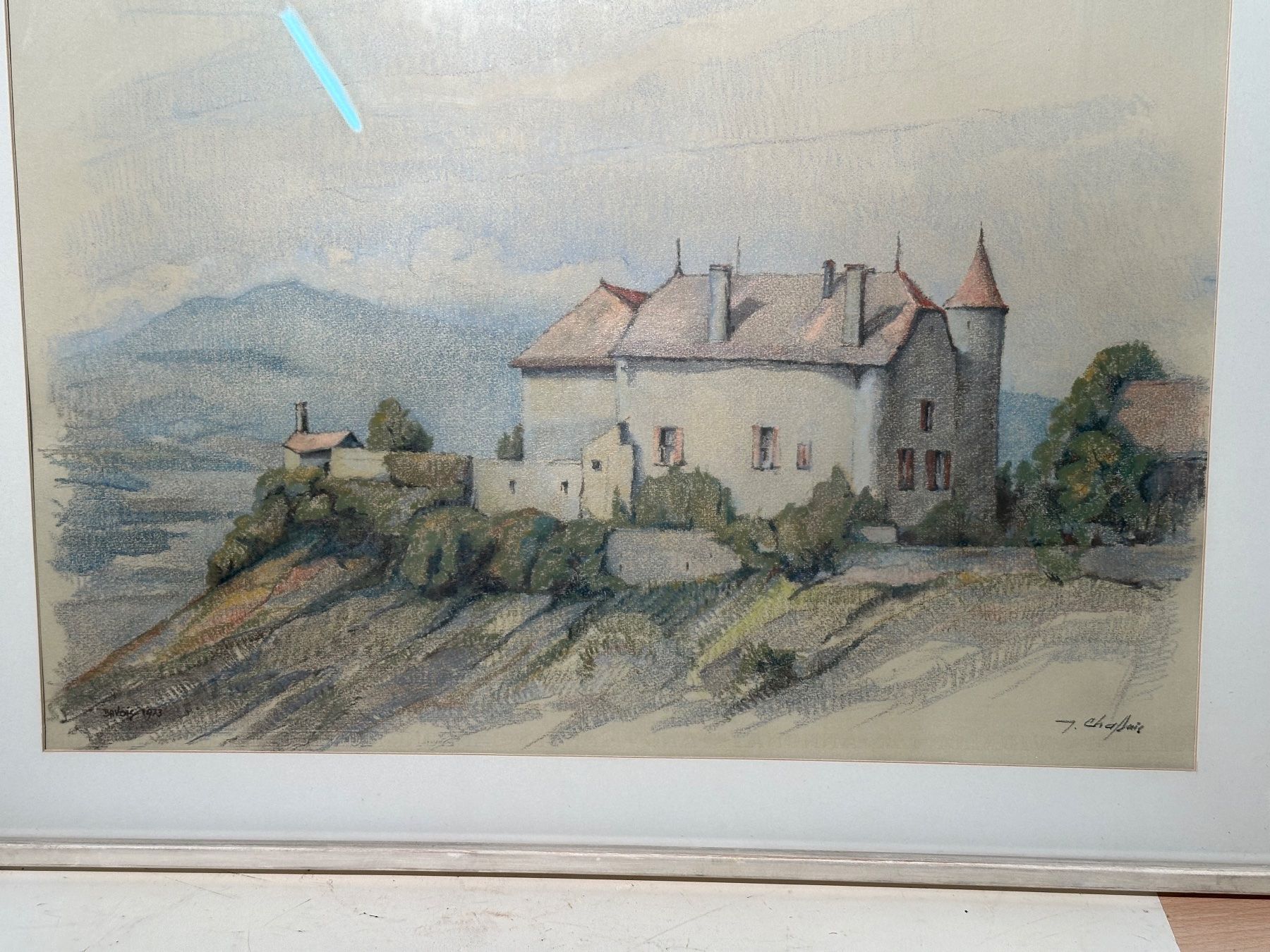 Gemälde: Belle peinture au crayon signée – Gebraucht aus Lausanne von artnouveau04 4