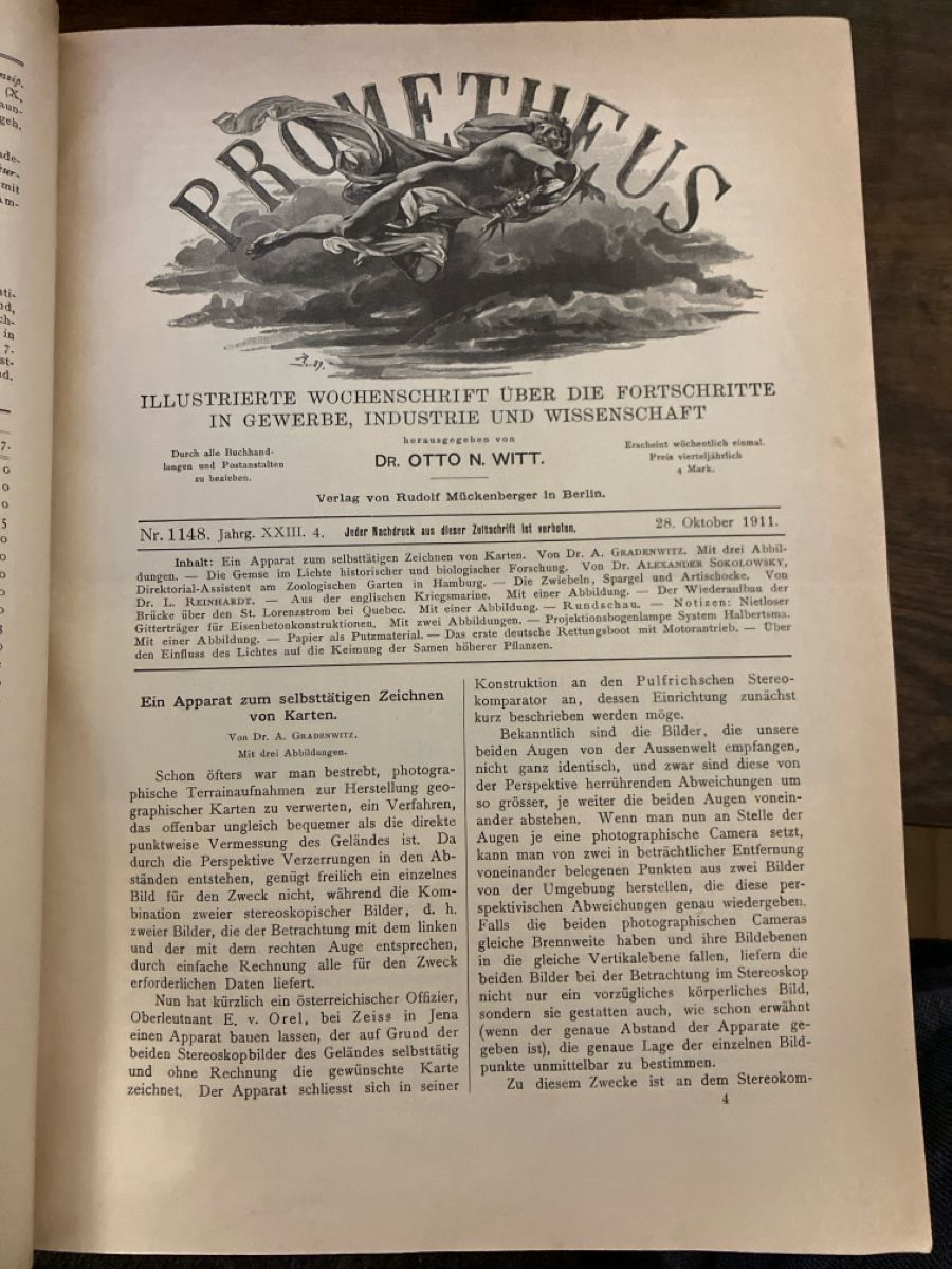 Libri: Prometheus Illustrierte Wochenschrift Jg 1906-12 – Usato da Glarus venduto da Jhuber78 2