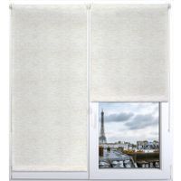 2 stores occultant blanc moucheté - neuf