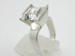 aussergewöhnlicher Vintage Silber Ring 925 / Bergkristall