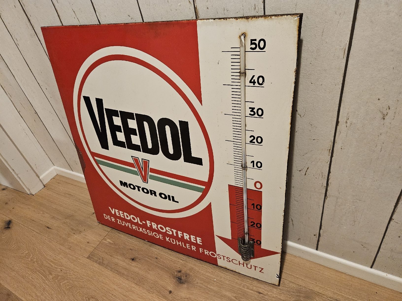 Schilder: original Veedol Emaille Thermometer!!! – Gebraucht aus Ossingen von  4