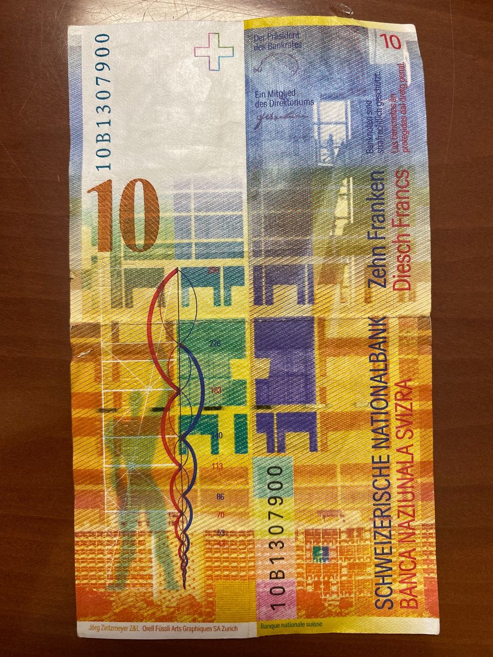 Banconote: Schweizer Banknote 10 Fr. – Usato da Savosa venduto da Misch-M13 1