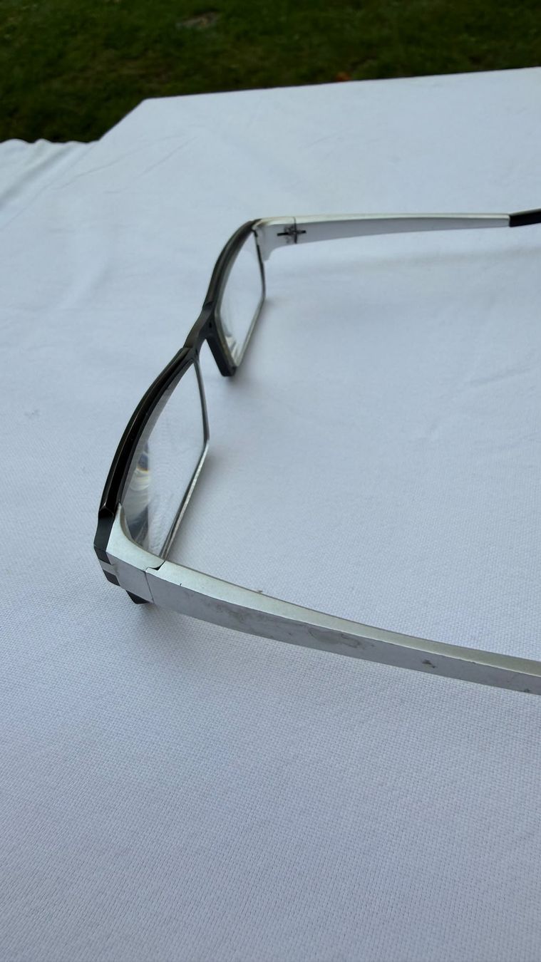 Brillen & Gläser: Vintage Brille schwarz silber eckig – Gebraucht aus Krauchthal von SamsPuce 1