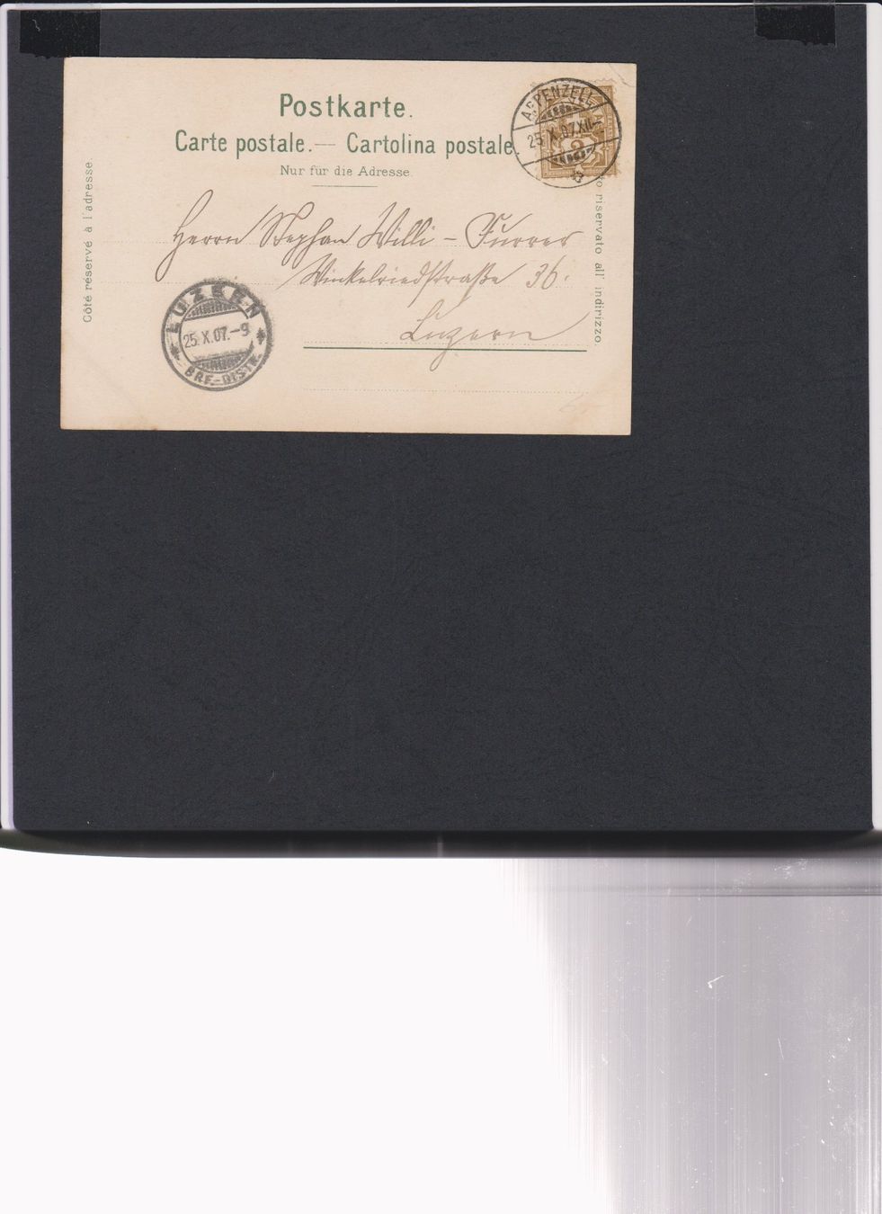 Cartoline postali: Appenzeller Bauerntrachten  -  alte Ansichtskarte von 1907 – Usato da Vitznau venduto da Ropaku 1