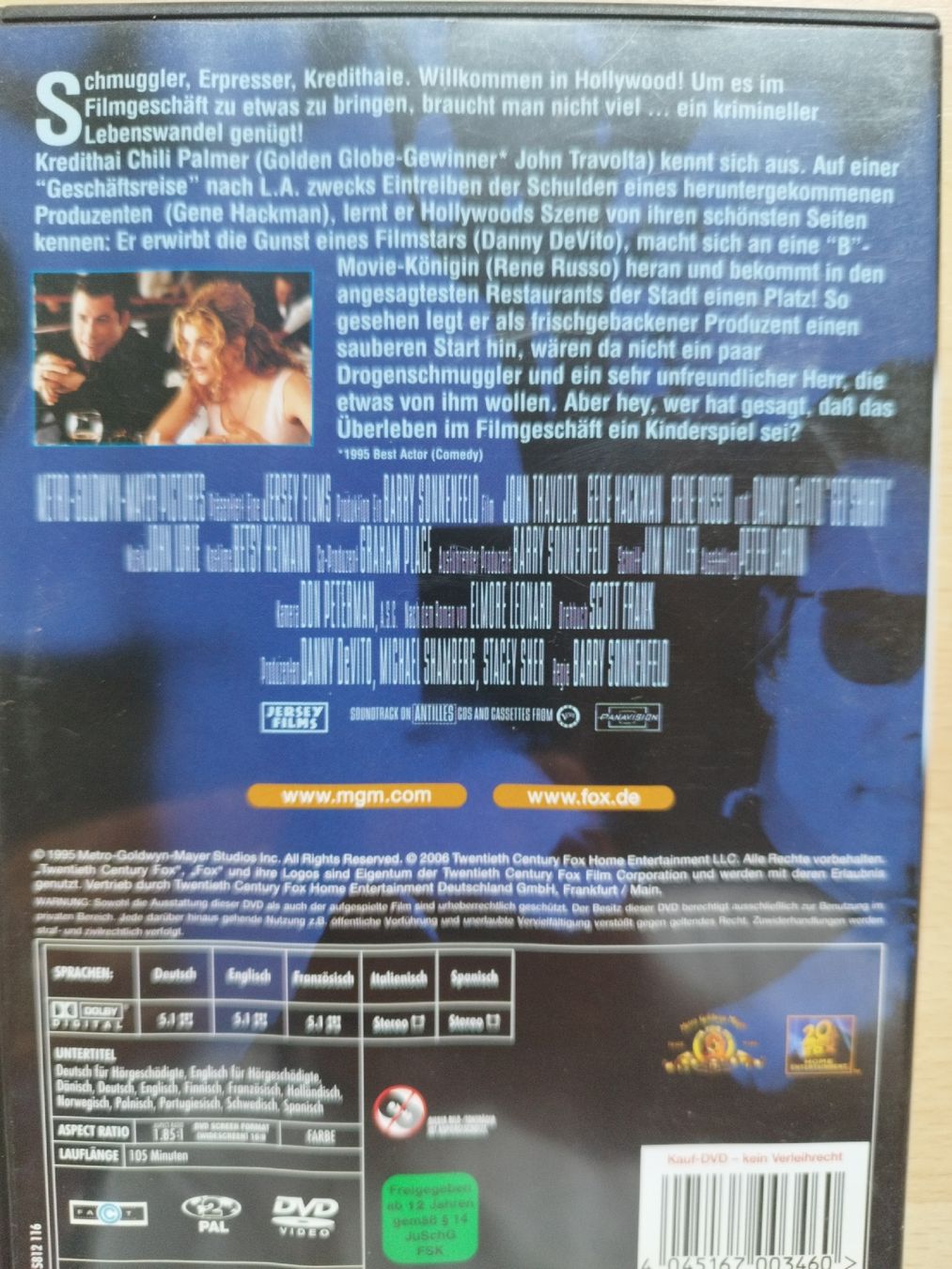 Tutti i DVDs: DVD - Schnappt Shorty - John Travolta – Usato da Rhäzüns venduto da Badihuelsa 1