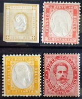 ITALIA: 4 francobolli */(*) degli anni 1862–1879