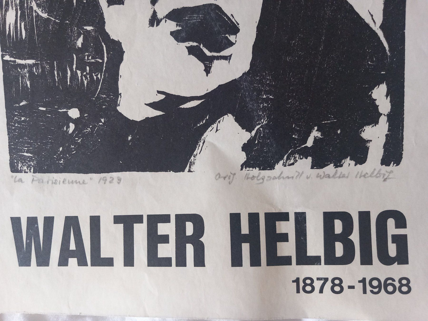 Xilografie: Original Holzschnitt La Parisienne, Walter Helbig – Usato da Uitikon Waldegg venduto da pkuster 1