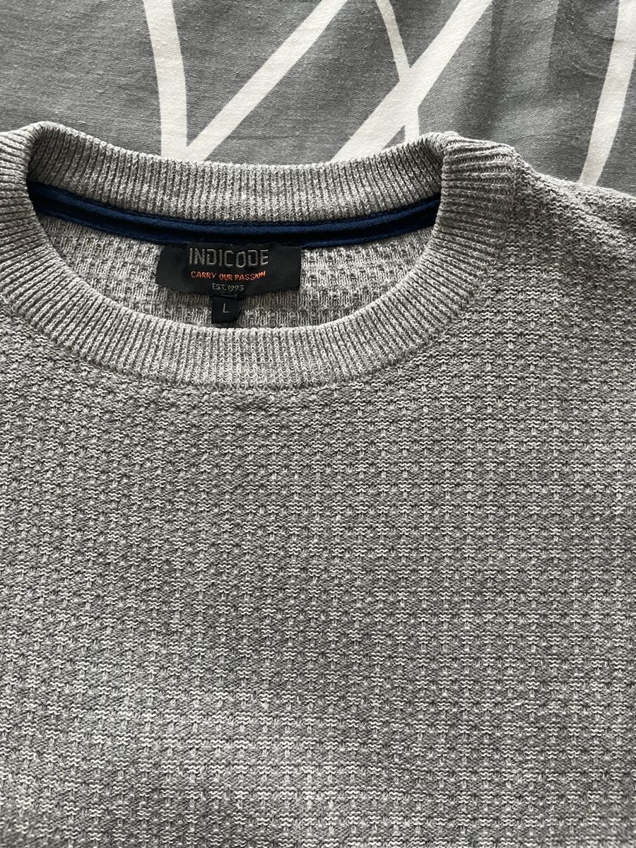 Pullover & Sweatshirts: Pull gris Indicode en maille texturée taille L – Gebraucht aus Massongex von Marthi_99 2