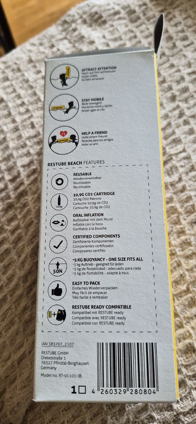 Schwimmwesten: Restube Beach, sécurité & fun pour la baignade, neuf – Neu und originalverpackt aus Gland von JeromeR. 4