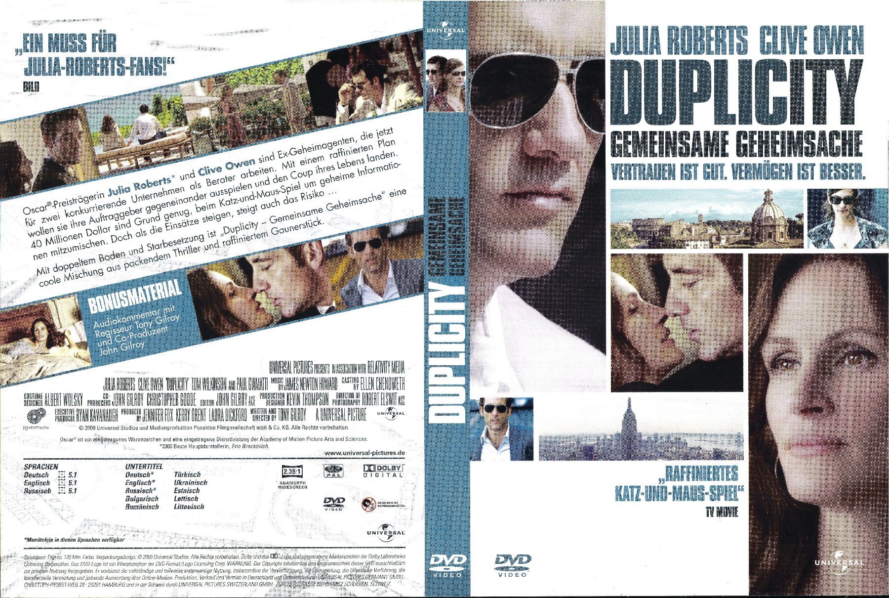 Tutti i DVDs: Duplicity _ Gemeinsame Geheimsache – Usato da Zürich venduto da Cineasten